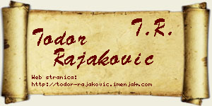Todor Rajaković vizit kartica